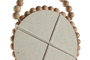 DKD Home Decor Set de 3 Espejos de Madera y Cristal con Bolitas, Natural