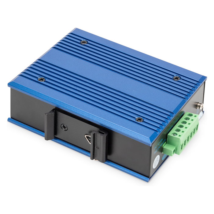 Digitus Switch Industrial Gigabit Ethernet Unmanaged, 5 Puertos RJ45 + 1 Uplink, Montaje en Pared/Carril DIN, Negro/Azul Digitus Switch Industrial Gigabit Ethernet Unmanaged, 5 Puertos RJ45 + 1 Uplink, Montaje en Pared/Carril DIN, Negro/Azul