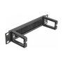 DeLOCK Panel pasacables con cepillo 10″ con 2 ganchos Negro