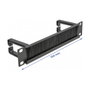 DeLOCK Panel pasacables con cepillo 10″ con 2 ganchos Negro