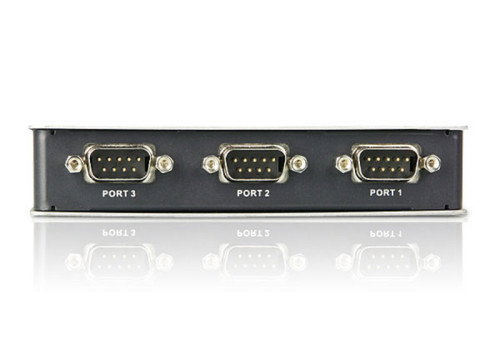 ATEN Hub USB a 4 puertos RS-232 con interfaz USB 2.0 Type-B y carcasa metálica