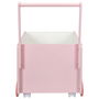 Home Deco Kids Carro Almacenar Infantil Rosa para Niños con Ruedas Decorativas 35x47 cm