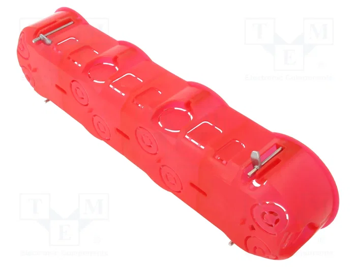 PAWBOL Caja de Instalación Cuádruple de 68mm Rojo PAWBOL Caja de Instalación Cuádruple de 68mm Rojo