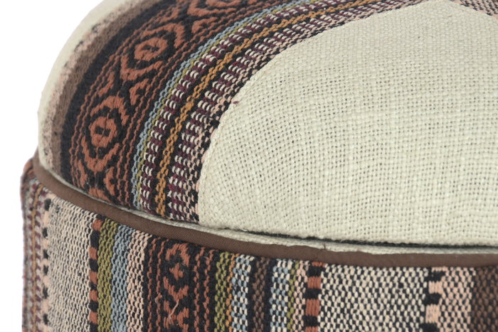 DKD Home Decor Reposapiés Afrkn Alpino Algodón Multicolor 40 x 40 x 56 cm