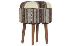 DKD Home Decor Reposapiés Afrkn Alpino Algodón Multicolor 40 x 40 x 56 cm