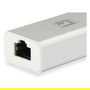 Level One USB-0402 Adaptador USB-C a RJ45 Gigabit Ethernet 10/100/1000 Mbps, 0.15m, Plata Blanco