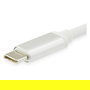 Level One USB-0402 Adaptador USB-C a RJ45 Gigabit Ethernet 10/100/1000 Mbps, 0.15m, Plata Blanco