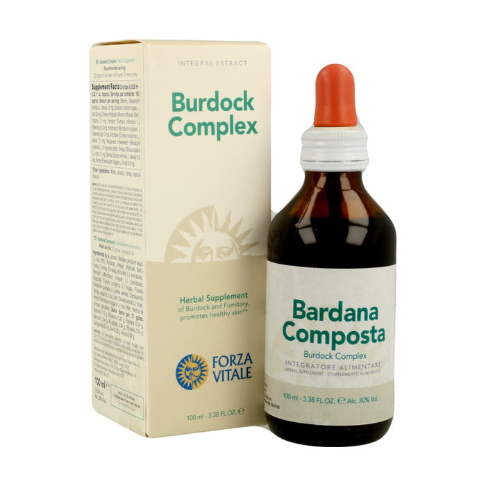 Forza Vitale Bardana Composta 100ml Complemento Alimenticio Purificación Piel Forza Vitale Bardana Composta 100ml Complemento Alimenticio Purificación Piel