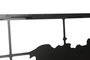 DKD Home Decor Set de 3 Decoraciones de Pared de Metal Mapa Negro 120x65 cm