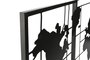 DKD Home Decor Set de 3 Decoraciones de Pared de Metal Mapa Negro 120x65 cm