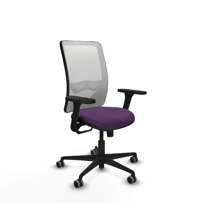 PIQUERAS Y CRESPO Silla de oficina Zulema Morada con respaldo de malla Blanco PIQUERAS Y CRESPO Silla de oficina Zulema Morada con respaldo de malla Blanco
