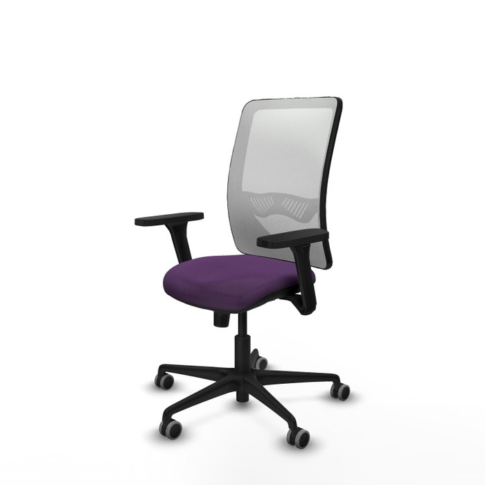 PIQUERAS Y CRESPO Silla de oficina Zulema Morada con respaldo de malla Blanco PIQUERAS Y CRESPO Silla de oficina Zulema Morada con respaldo de malla Blanco