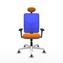 PIQUERAS Y CRESPO Silla de oficina Motilla Naranja y Azul