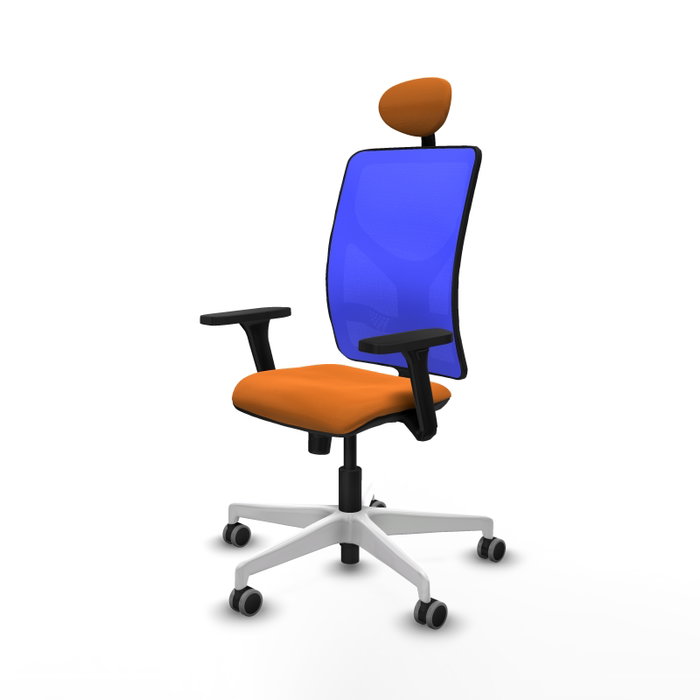 PIQUERAS Y CRESPO Silla de oficina Motilla Naranja y Azul PIQUERAS Y CRESPO Silla de oficina Motilla Naranja y Azul