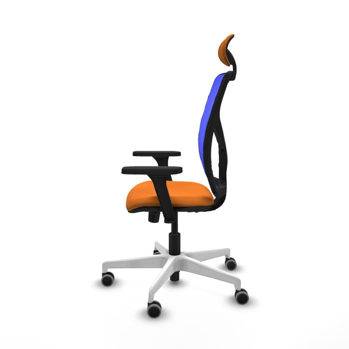 PIQUERAS Y CRESPO Silla de oficina Motilla Naranja y Azul PIQUERAS Y CRESPO Silla de oficina Motilla Naranja y Azul