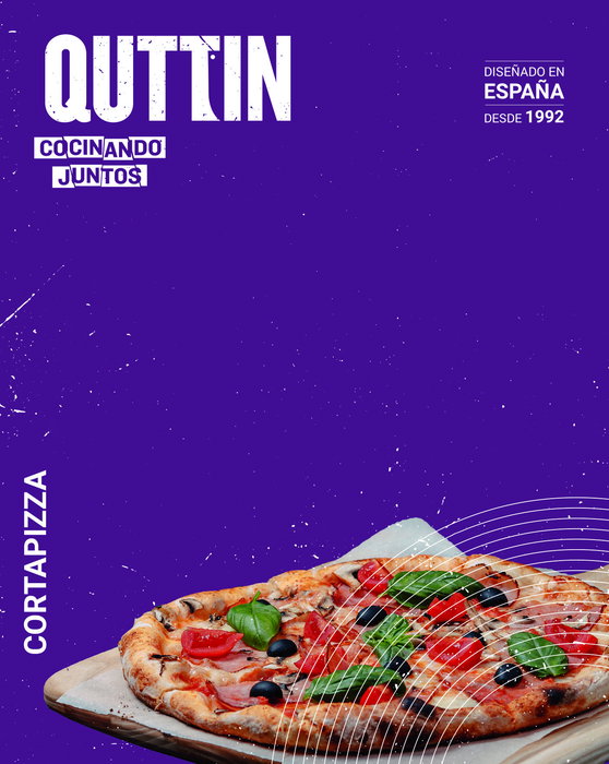 Quttin Cortapizza Acero/ABS 10 cm (Ancho) x 2 cm (Alto) x 9 cm (Largo) (24 Unidades)