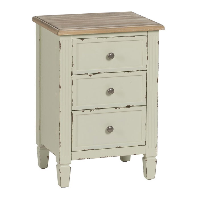 Ixia Mesita de noche beige madera 45 x 35 x 65 cm Ixia Mesita de noche beige madera 45 x 35 x 65 cm