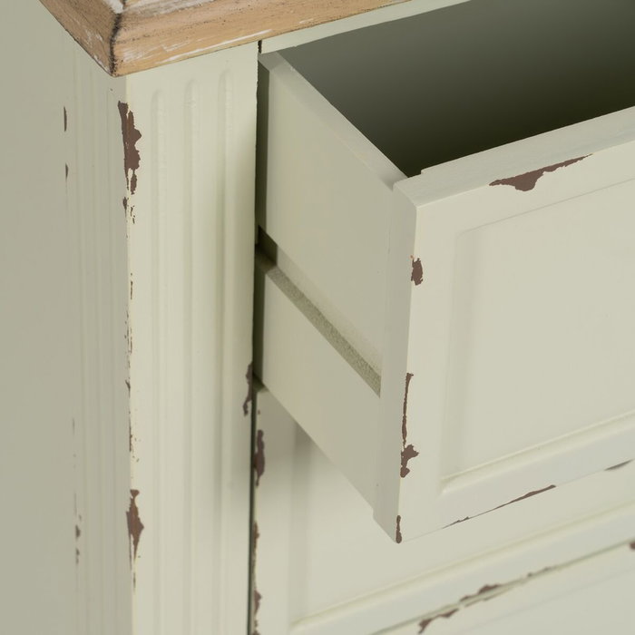 Ixia Mesita de noche beige madera 45 x 35 x 65 cm Ixia Mesita de noche beige madera 45 x 35 x 65 cm