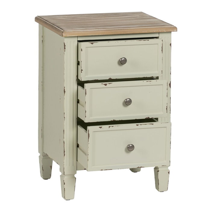 Ixia Mesita de noche beige madera 45 x 35 x 65 cm Ixia Mesita de noche beige madera 45 x 35 x 65 cm