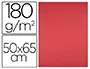 Liderpapel Cartulina 50x65 cm 180g/m2 Rojo 125 Hojas para Dibujo y Manualidades