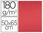 Liderpapel Cartulina 50x65 cm 180g/m2 Rojo 125 Hojas para Dibujo y Manualidades
