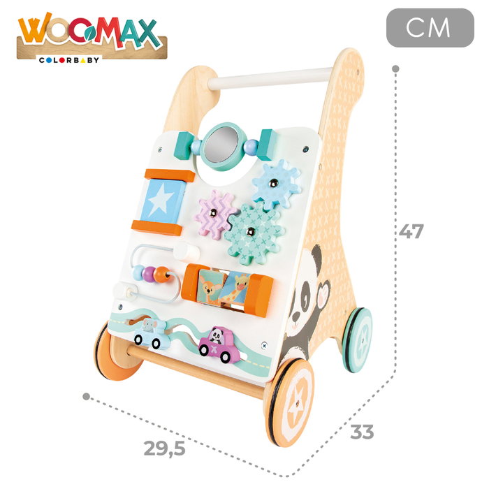 WOOMAX Andador de madera para bebés con actividades
