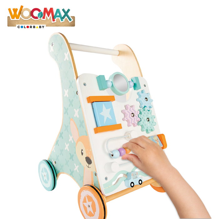 WOOMAX Andador de madera para bebés con actividades