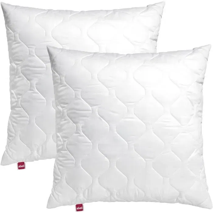 Abeil Lote de 2 Almohadas de Memoria Acolchadas 60x60 cm Blanco