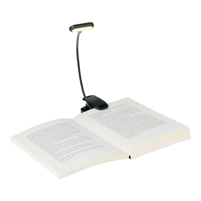 GRUNDIG Lámpara de lectura con clip recargable luz cálida