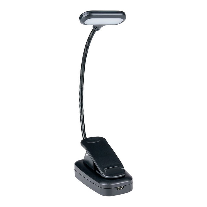 GRUNDIG Lámpara de lectura con clip recargable luz cálida