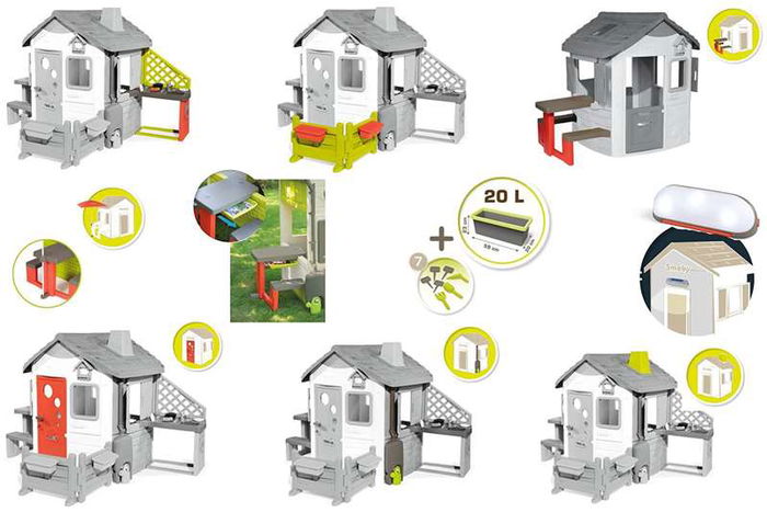 Smoby Casa Sweet Corner ¡El Rincón de los Dulces! con Máquina de Helados y Accesorios 105x110x127 cm