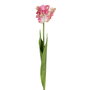 Flor Tulipán Rosa Tejido Decoración 63 cm (Set de 12)