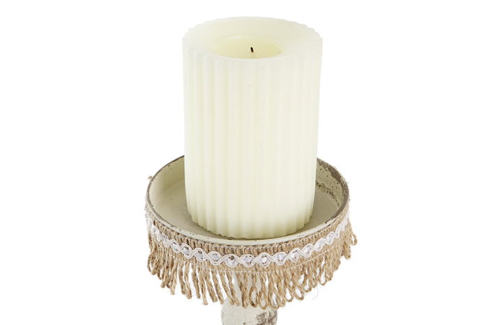 DKD Home Decor Portavelas Metal Blanco 13x13x25 cm DKD Home Decor Portavelas Metal Blanco 13x13x25 cm
