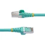 Cable startech.com 10m cat6a ethernet aqua low smoke zero halogen (lszh) 10gbe 500mhz 100w poe++ snagless rj-45 w/strain reliefs