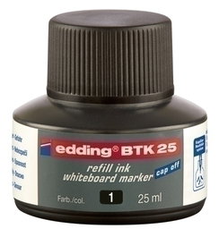 EDDING Tinta para Rotulador de Pizarra Negro 25 ml BTK25