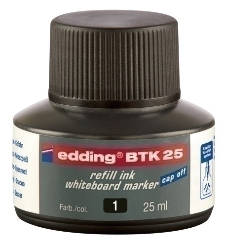 EDDING Tinta para Rotulador de Pizarra Negro 25 ml BTK25 EDDING Tinta para Rotulador de Pizarra Negro 25 ml BTK25