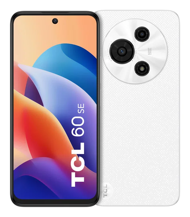 TCL Smartphone TCL 60 SE con Pantalla de 6.67" HD+, 8GB + 10GB RAM, 512GB Almacenamiento, Cámara Dual 50MP, Android 15, Batería 5200mAh y Color Blizzard White