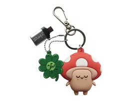 Wondee Mr. Wonderful Llavero USB Seta 32GB Pendrive Compatible con Windows, macOS, Linux y Adaptador USB C