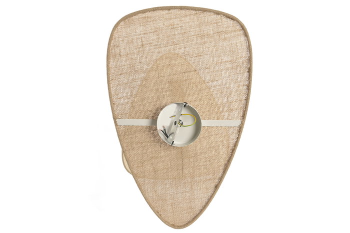 DKD Home Decor Lámpara de Aplique Hierro y Lino Orgánico