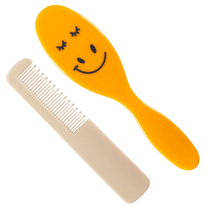 Tom et Zoe Juego Peine y Cepillo Bebé, Puericultura, Azul, Amarillo, Gris