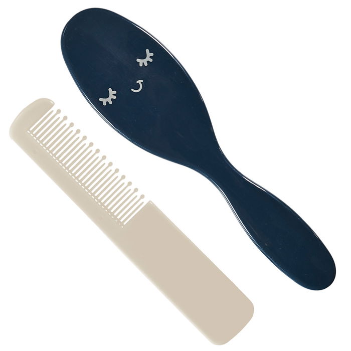 Tom et Zoe Juego Peine y Cepillo Bebé, Puericultura, Azul, Amarillo, Gris