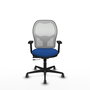 PIQUERAS Y CRESPO Silla de oficina Jorquera con mecanismo Sincro/Traslack Azul y Blanco