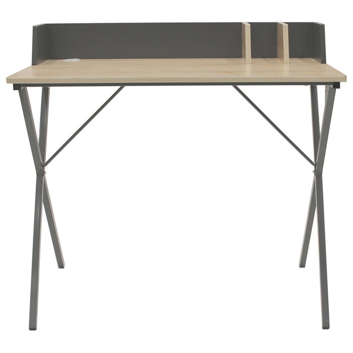 Home Deco Factory Escritorio Essentiel Gris con Agujero para Cables y Separadores 90x50 cm