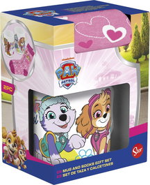 Paw Patrol Juego de taza y calcetines Girl Go Skye