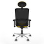 PIQUERAS Y CRESPO Silla de oficina Zulema Amarillo/Negro con Mecanismo Sincro/Traslack