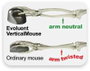 Evoluent VerticalMouse 4 pequeño para mano derecha, 6 botones, USB, Negro