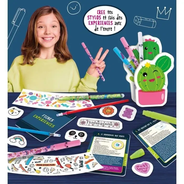 Lisciani Giochi LIS8008324110841 Laboratorio de Bolígrafos Borrables - Kit Científico para Niños con Bolígrafos Personalizables y Experimentos de Tinta