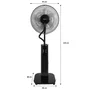 Oceanic OC OCEAVB70B1 Ventilador Nebulizador de Pie 2 en 1, 44 cm, 70 W, 2 L, Mando a Distancia y Temporizador