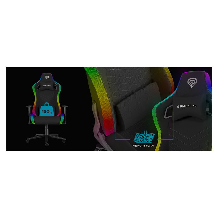 GENESIS Trit 660 RGB Silla para videojuegos Negra GENESIS Trit 660 RGB Silla para videojuegos Negra