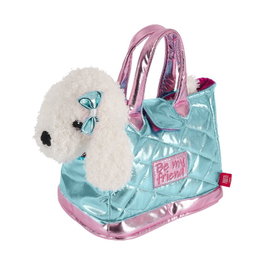 PERLETTI Bolso de mano con peluche perro Didi azul 28cm